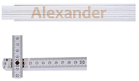 Zollstock mit Namen Alexander