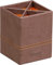 Rhodia 318813C Stifteköcher (8 x 8 x 11 cm, Kunstleder, elegant und praktisch, ideal für Ihr Büro) 1 Stück, schokoladenbraun