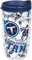 Tervis 1247926 NFL Tennessee Titans All Over Tumbler mit Wrap und marineblauem Deckel, Tritan, transparent