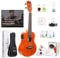 Aklot Électrique Electro-acoustique Concert 23 Ukulélé Électrique en Acajou avec Egaliseur à 3 bandes, Accordeur Intégré .avec début Kits Cours Gratuit