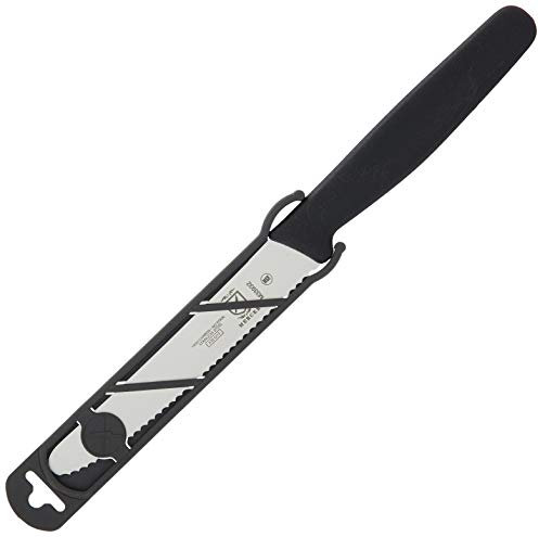 Mercer Culinary M33932B Rounded Tip Wavy Serrated Bar Knife, 4.3, Black