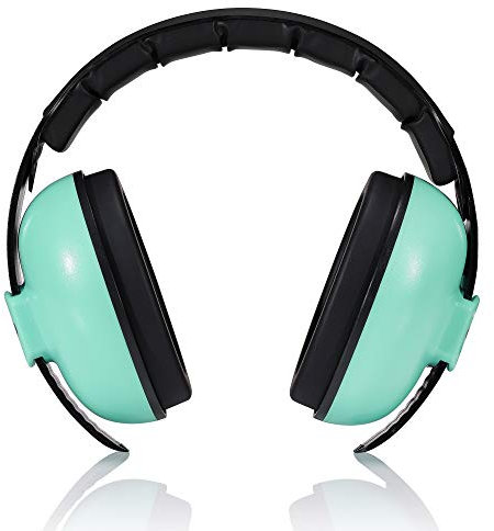 roynoy Paraorecchie per la protezione dell'udito, per neonati e bebè, da 0 a 2 anni, Verde