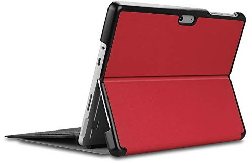 Kepuch Custer Hülle für Surface Pro 7 6 5 4,Smart PU-Leder Hüllen Schutzhülle Tasche Case Cover für Surface Pro 7 6 5 4 - Rot