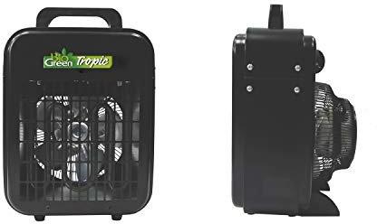 Bio Green TRO 2.0 - Calefactor de Invernadero Tropic 2000 2,0 kW, Color Negro