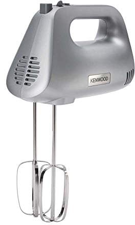 Kenwood Handmixer, 450W, 5 Speeds, Stainless Steel Kneaders and Beaters for Durability and Strength HMP30.A0SI- Silver