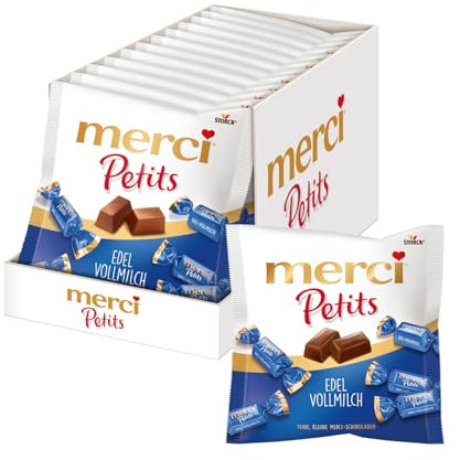 merci Petits Edel-Vollmilch – 12 x 125g – Kleine Pralinen aus Edel-Vollmilchschokolade