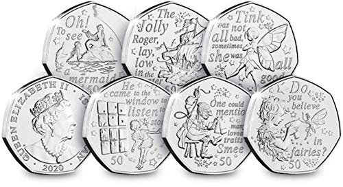 Isle Of Man 2020 Peter Pan 50p Coin Set