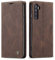 mvced Handyhülle Kompatibel mit OnePlus Nord,Premium Leder Flip Case Schutzhülle mit Standfunktion,Kaffee