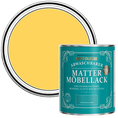 Rust-Oleum Yellow Furniture Paint in Matt Finish - Lemon Jelly 750ml