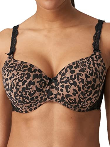 Primadonna Madison 0262120/0262121-BRO Women's Bronze Animal Print Underwired Heart Shape Padded Bra 34E