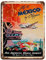 KJHBVND Vintage Poster Reise Fly to Mexico by Clipper Pan American Tin Sign Vintage Metal Pub Club Cafe Bar Home Wall Art Decoration Poster Retro 30,5 x 40,6 cm