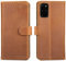 LENSUN Echtleder Hülle für Samsung Galaxy S20 Plus, Handyhülle [Echtes Leder] [Magnetverschluss] [Kartenfach] Handytasche Lederhülle für Galaxy S20 Plus - Vintage Braun