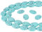 nbeads Ca. 44 Stück Flache Ovale Steinperlen, 18x13 mm Flache Ovale Edelsteinperlen Kristall Lose Steinperlen Synthetische Türkisperlen Für DIY Armband Halsketten Schmuckherstellung