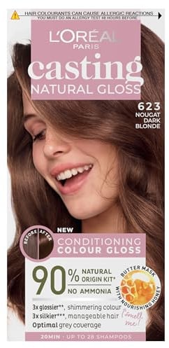 L’Oréal Paris Casting Crème Gloss Semi-Permanent Hair Color, 6.23 Miel