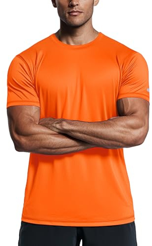 Sports T Shirt Men, Quick Dry Gym T Shirts Mens Running Top Short Sleeve