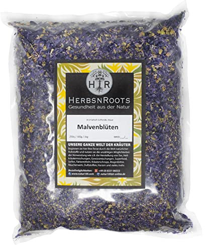 Malvenblüten blau 1000g • Hals Kräutertee • Ereste wahl • intensiver Duft • HerbsnRoots
