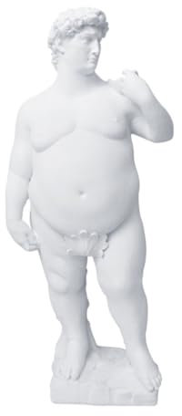 Totority 1Pc Fat David Statue Römische Statue Tischaufsatz Haushaltsdekor Harz David Ornament Griechischer Künstler Skulptur Griechischer David Kopf David Skulptur Wohnkultur Harz Statue