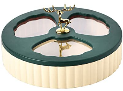 Cabilock 1 Pc Assiette De Bonbons Assiette De Fruits Secs Assiettes De Service En Assiettes De Fête Récipient De Service De Noix De Bonbon Boîte De Fruits Secs Voyage Des Bonbons
