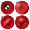 Benjia Weihnachtskugeln Groß Aussen, Extra Bruchsicheres Outdoor Draußen Draussen Kunststoff Weihnachtskugel Christbaumkugeln Kugeln Weihnachten (15cm/4STK, Rot)