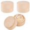 FINGERINSPIRE 3 Pcs Mini Runde hölzerne Box 4,7x3,5 cm Mini Lagerung hölzerne Box Burlywood Buche Ring Schmuck Ohrring Trinket Box DIY Holz Storage Box für Vorschlag Hochzeit Ring