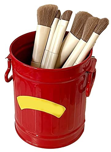 HERCHR Niedlicher Praktischer Schreibtisch-Organizer, Metall, Großes Fassungsvermögen, Multifunktionaler Bürobedarf, Rot