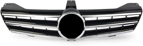 Auto Kühlergrill für Benz W219 CLS-Class C219 2004-2007, Grill Schwarz Glänzend Doppel-Lamellen Grill Front Doppel Rippen Grill Kühlergrill Links Rech