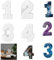 Silikonform Adventszahlen 3D,Adventszahlen Gießform,1-4 Zahlen Form DIY Silikonform,Gießform Kerzenhalter,Dekoration Esstisch Mittelstück Form