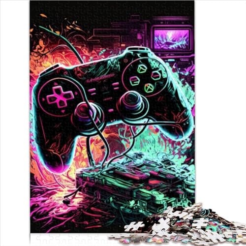 AITEXI 1000-teiliges Gaming Neon Puzzle für Erwachsene und Kinder, Puzzle aus Papier, Moderner Stil, 26x38 cm, ab 8 Jahren