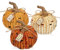 Oairse 3er-Set Künstlicher Kürbis aus Kunstharz, Herbstdeko für Halloween für Halloween DIY-Herbstdekorationen, Herzstück für Herbsthochzeit, Herbst-Wohnkultur, Thanksgiving-Dekoration