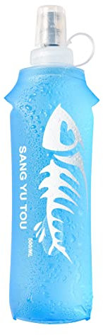 Kaxenig Gourde Souple, 250/500ML Flasque Running Gourde Sport Pliable Poche Hydratation, pour La Randonnée, Les Aventures, Les Voyages