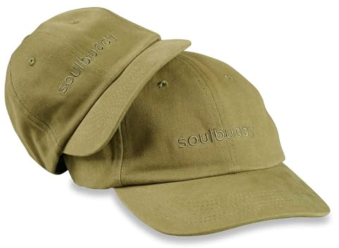 Soulbuddy Herren Basecap Cap Kinder – 2er-Set Familien Outfit Set – Geschenk für Papa – Muttertagsgeschenk – Geschenke für Männer – Papa Geschenk – Olive – One Size und Kids M