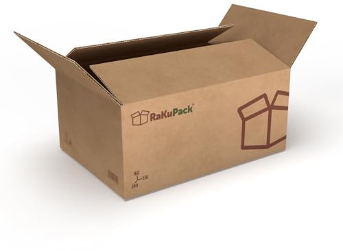 RaKuPack Versandkarton 25 Stück Faltkarton 330x240x160 mm Verpackungskarton Warensendung Karton braun Faltschachtel Kartonage verschiedene Größen
