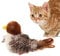 Nbhuiakl Simulierter Zwitscher-Vogel | Vogel-Katzenfederspielzeug | Simulation Vogel Katzenspielzeug mit realistischem Klang und Bewegung | Interaktives Katzenspielzeug | Flatternde Feder Spielzeug