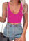 BEINF Canotta Donna Estiva Top Corto Sexy Collo V Profondo Senza Maniche Slim Fit Trendy Y2K Corsetto Ladies Tank Tops Canotte Basic Tops T Shirt Rosa L