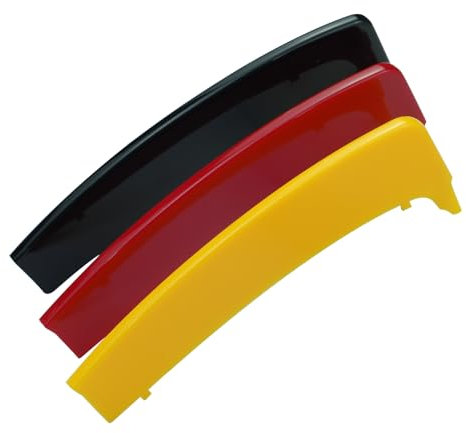 ontto Drei-Farbige Front Kühlergrill Einfügen Zierleisten Schnalle Streifen Dekoration Nierenaufkleber Passt für BMW 1er E87 E81 2003-2011 Kühlergrill Einsatzleisten Gitter Zubehör (Scharf winkli)