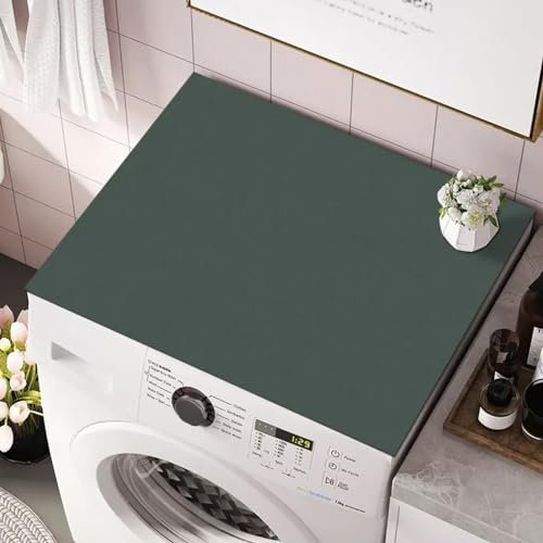 BALAMLB Housse Machine à Laver Top, AntidéRapant Housse De RéFrigéRateur,Couvercle de sèche-Linge, AntipoussièRe, SèChe Rapide,Facile Nettoyer, pour Dessus Laveuse SéCheuse E,60x60cm