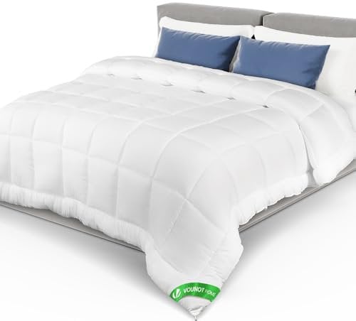 VOUNOT Bettdecke 220x240cm, 4 Jahreszeiten Daunendecke 300GSM Füllung, Atmungsaktive Schlafdecke Steppdecke ,Oeko-Tex Standard
