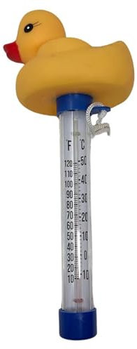 Thermomètres Flottants pour Piscine en Forme d'Animaux - Poisson, Canard, Baleine, Tortue - Lecture Facile et Design Amusant (Canard)