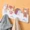 Navaris Garderobe für Kinder - Kindergarderobe mit Haken - 40 x 18 x 4 cm - Garderobenleiste Kinder - Garderobe Kinderzimmer - Niedliches Tier-Design - 4 Haken - MDF Holzfaser