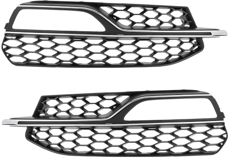 A ABSOPRO Griglia per Fendinebbia No.8V3807681Q/8V3807681G 20.59x5.71 Coperture Inferiori Anteriori per Fendinebbia per A3 2015-2016 ABS Nero Argento Tono