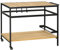 Outsunny Servierwagen, Gartenrollwagen mit Haken, Barbecue Trolley mit 2 Regalen, Outdoor Multifunktionstisch mit Rollen, für Garten, Balkon, 107 x 65 x 80cm, Natur