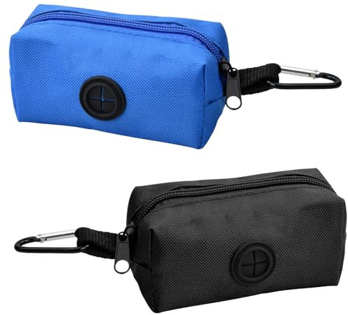 2 stück Wasserdicht Pet Poop Tasche Halter Kotbeutelspender für Hunde Hundekotbeutel-Spender mit Reißverschluss Haustier Kotbeutelspender Beutelspender für Spazierengehen mit Dem Hund, Laufen
