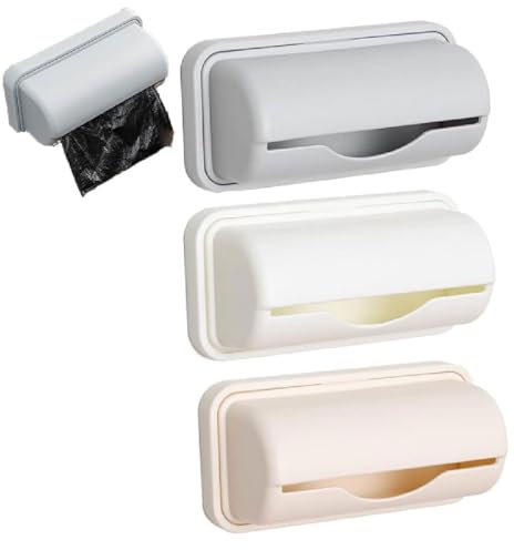 3PCS Garbage Bag Dispenser for Inside Trash Can, Trash Can Liner Dispenser, Small Bin Liner Kit Trash Bag Dispenser for Bottom of Can, Wall Mount Garbage Bag Dispenser for Kitchen Bathroom Toilet