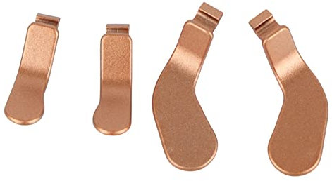 4 Stück Controller-Paddel, Edelstahl-Ersatzteile für One Elite Controller Serie 2, Austauschbare Paddles mit Haarauslöser-Sperren (Gold)