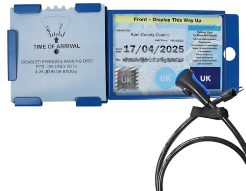 Blue Badge Disabled Holder Guard Parking Time Clock Security Anti Theft Lock Wallet