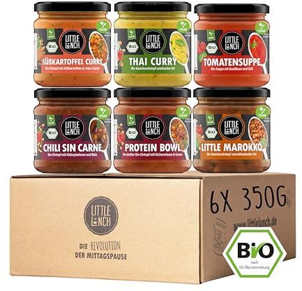 Little Lunch Bio Vegane Lieblinge Box, Kennenlernbox, Suppen, Eintöpfe, Fertiggerichte, 6 x 350g