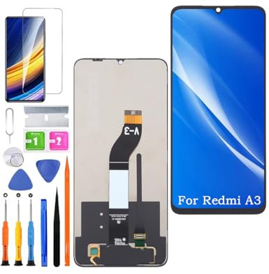 HLYGZX Screen Replacement for Xiaomi Redmi A3 LCD Display,23129RN51X Display Touch Screen Digitizer Assembly Repair Parts with Kit