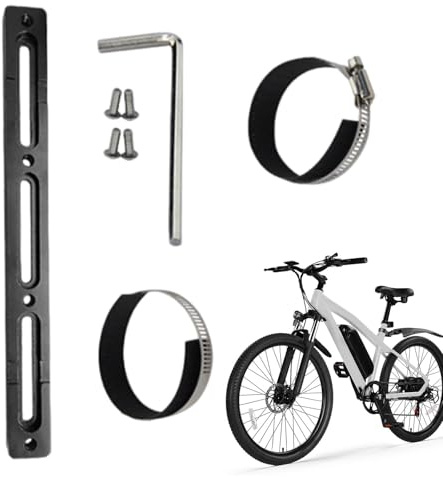 Battery Mount: Adjustable Hose Clamps, Bicycle Mounting Bracket | Aluminum Alloy Battery Mount Adapter, Bicycle Battery Base with Mount Bracket