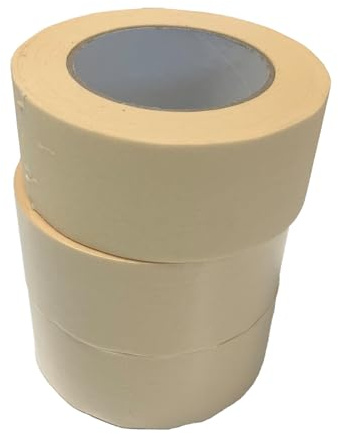 Handelskönig 3x Feinkrepp Profi 50 mm x 50 m Malerkrepp Abklebeband Kreppband zum Abkleben bei Malerarbeiten in Profi-Qualität