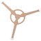 Alipis soporte para horno microondas triple girar soporte microondas marco microondas bandejas tocadiscos anillo de horno soporte plato giratorio microondas el plastico Light Brown